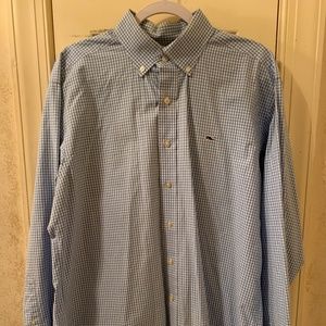 Vineyard Vines Whale Shirt Gingham pattern sz L